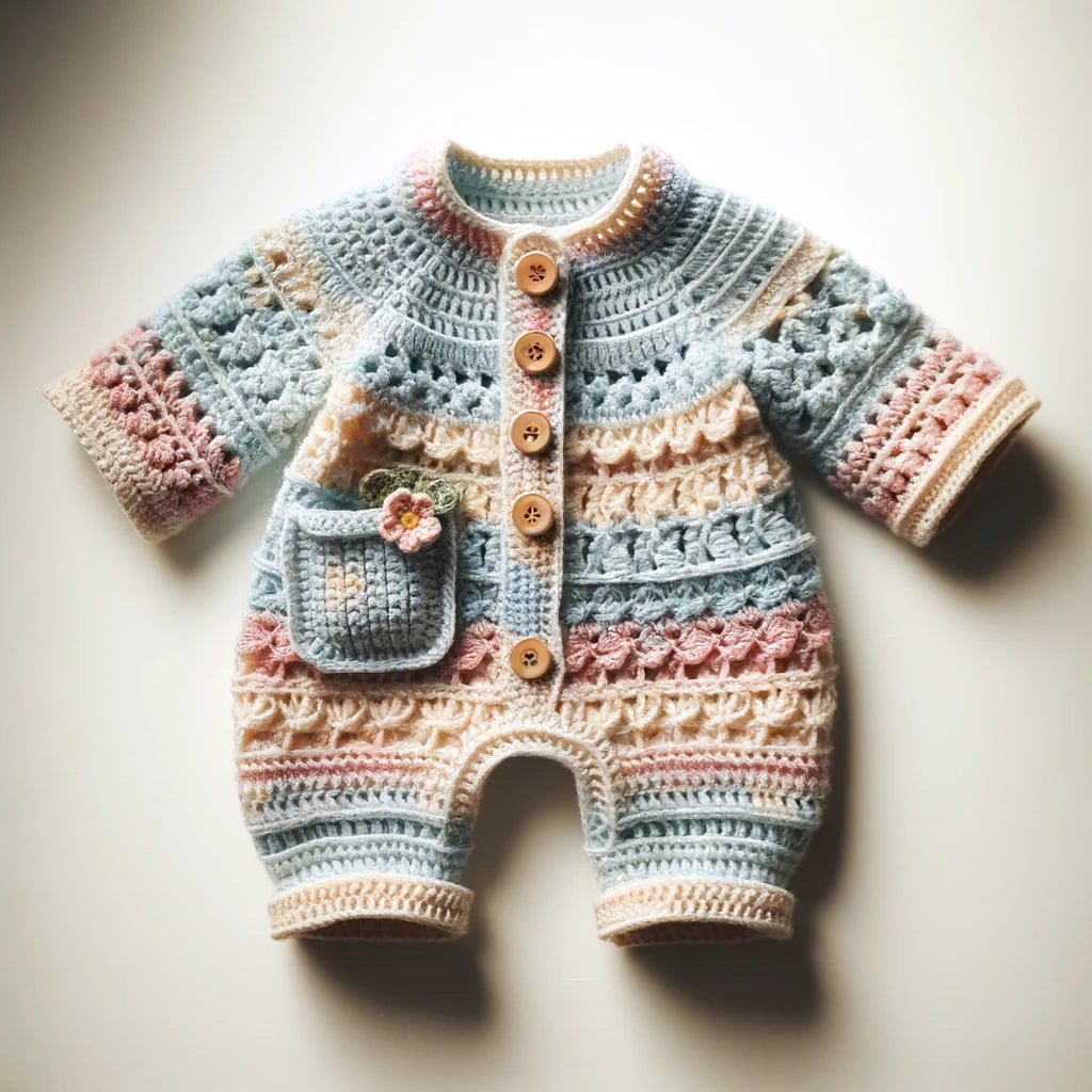 Crochet baby jumpsuit