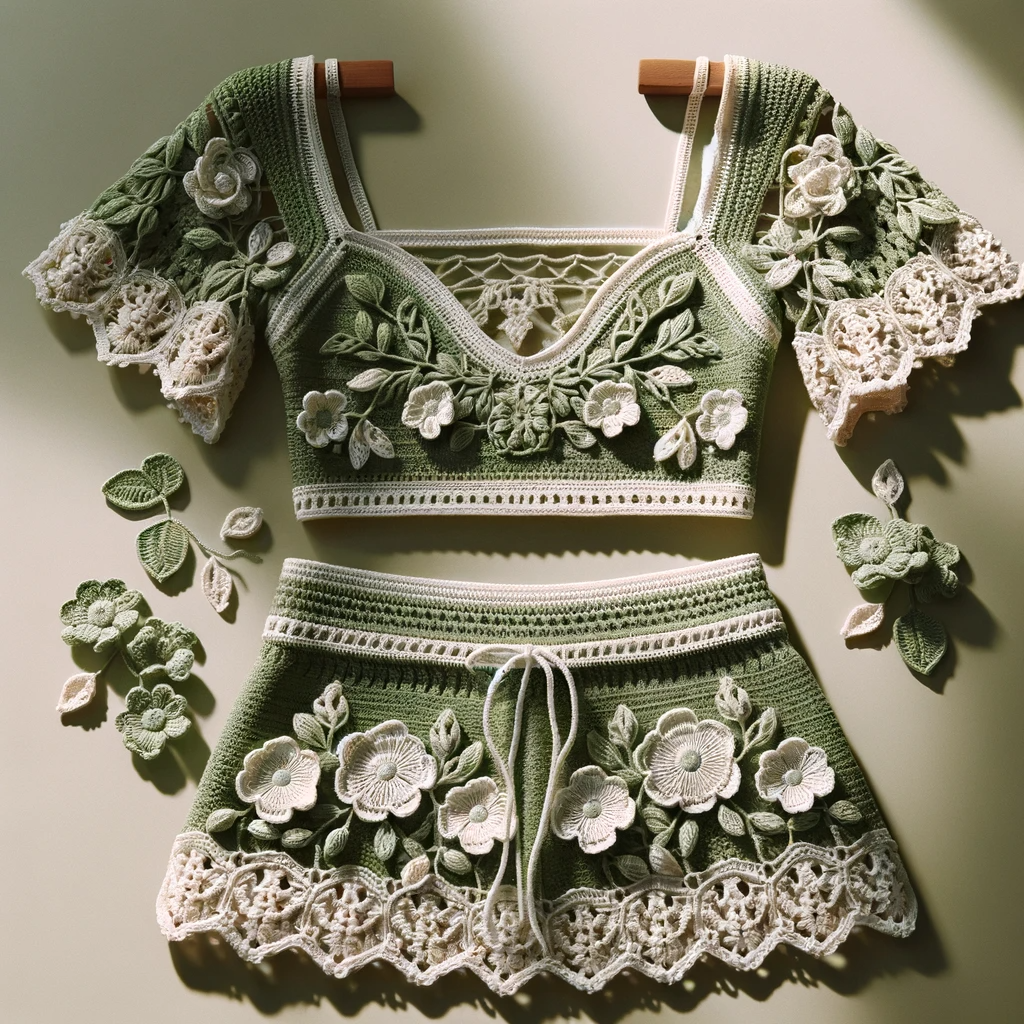 Crop top and skirt set