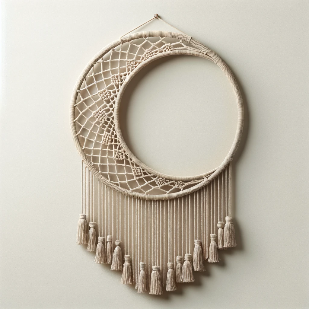 Moon macrame wall hanging
