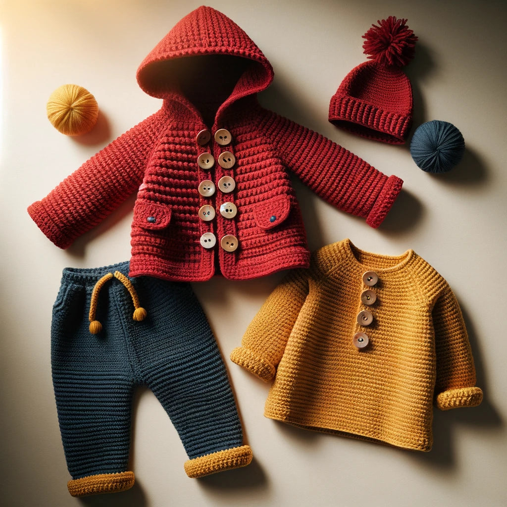 crochet children's clothing set