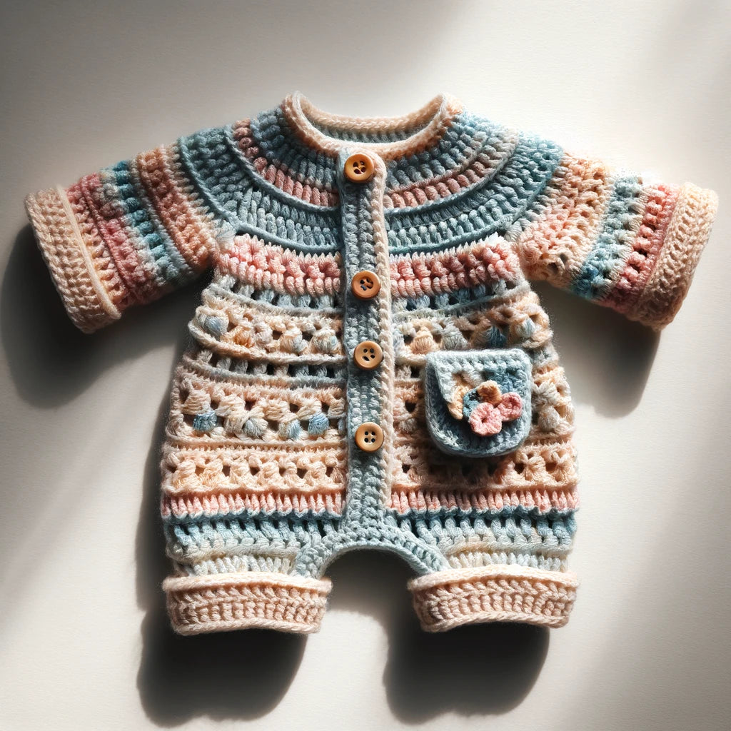 Crochet baby jumpsuit