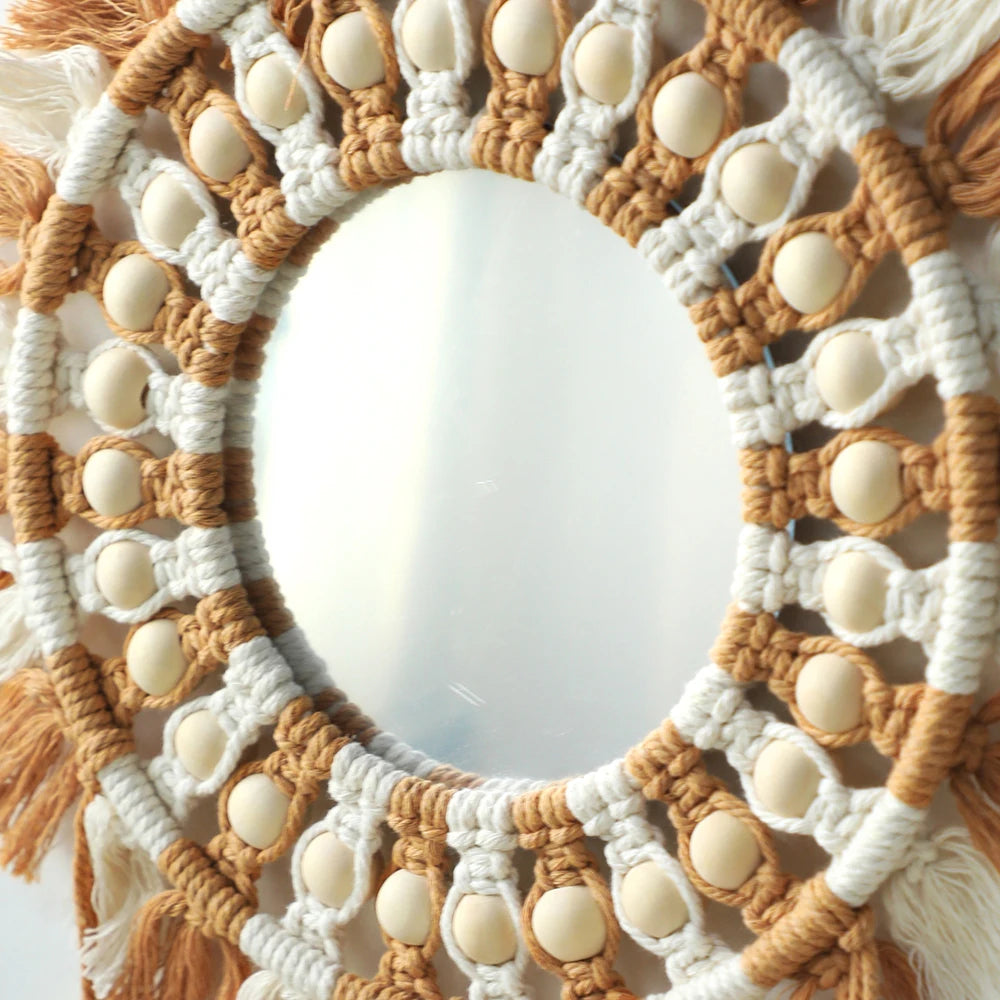 Macrame Decorative Mirror Round