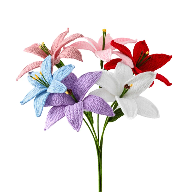 Crochet  Preserved Flower Lily Bouquet