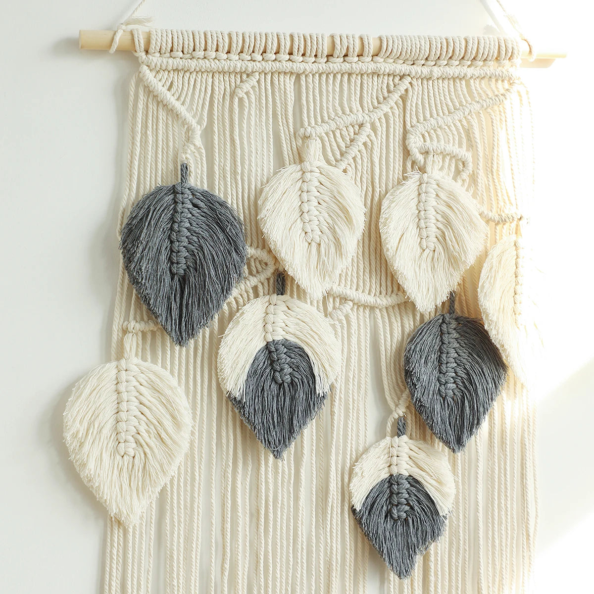 Wall Macrame Tapestry Leaf Bohemian
