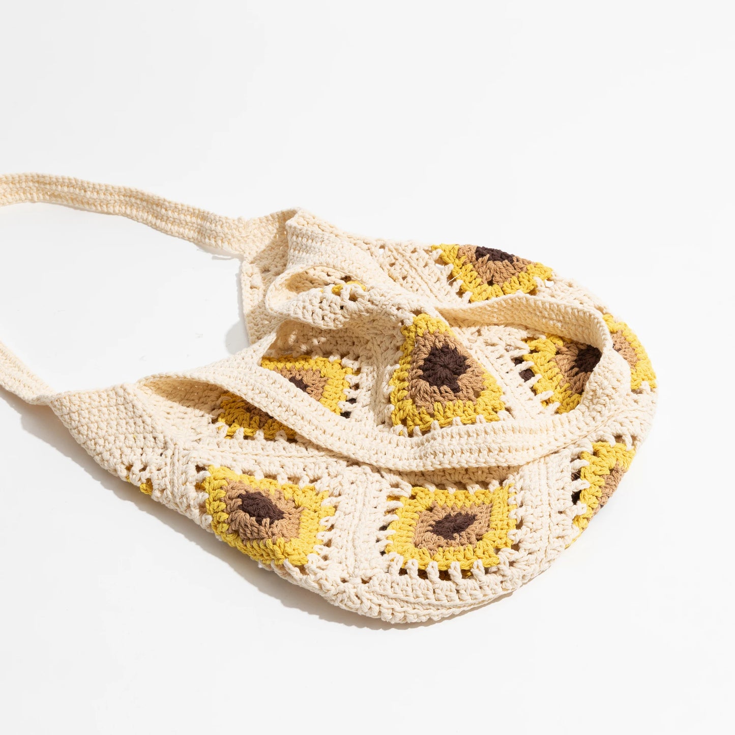 Sunflower Crochet Cotton Handbag