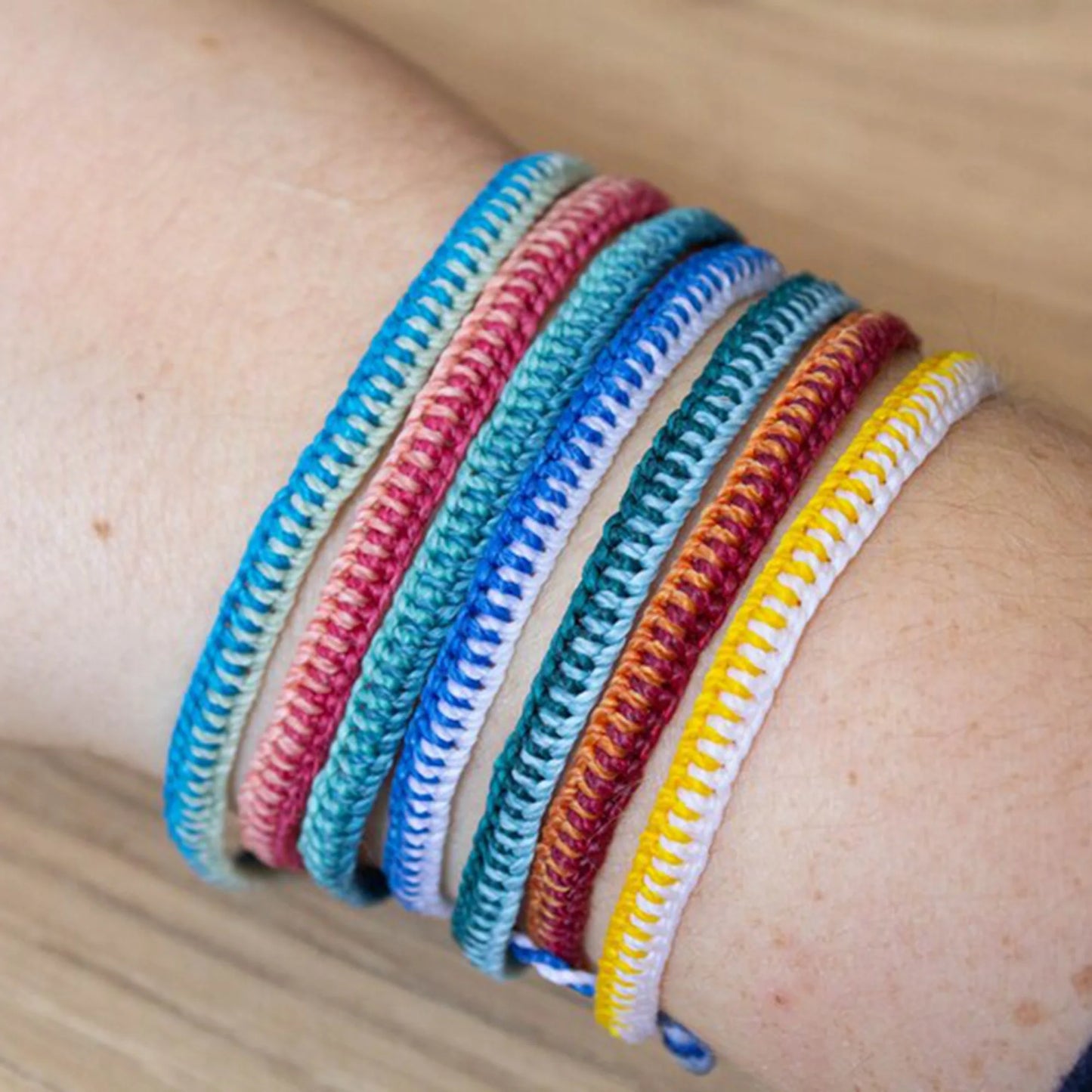 Dual toned Square knot macrame bracelet Friendship Bracele gift for co