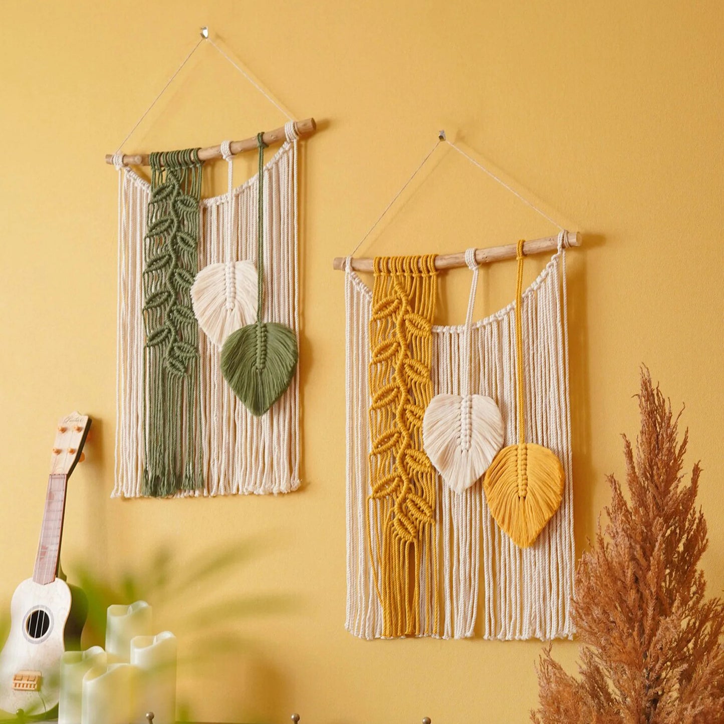 Handmade Leaves Macrame Hanging Boho Room