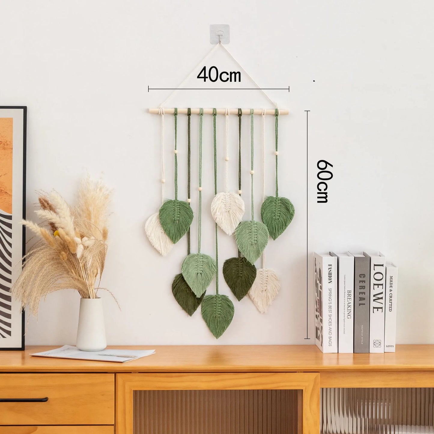 Handmade Woven Leaf Macrame Hanging