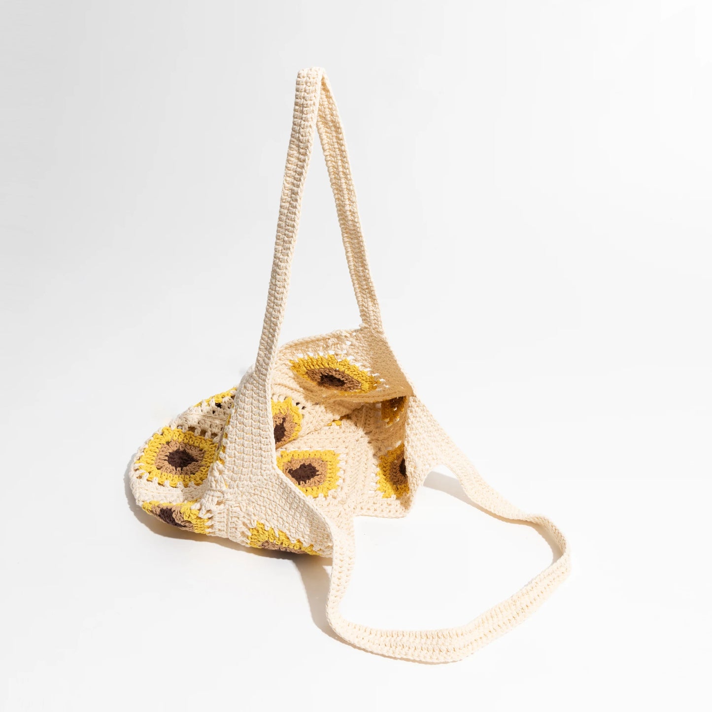 Sunflower Crochet Cotton Handbag
