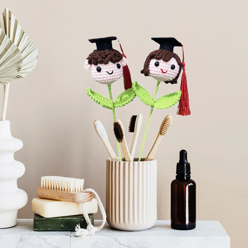 Crochet Flowers Students Graduation Bouquet