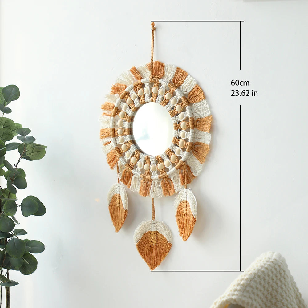 Macrame Decorative Mirror Round