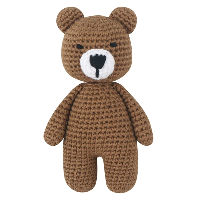 Baby Toy Cotton Crochet Bear Stuffed Animal Soft Knit Toy for Infants